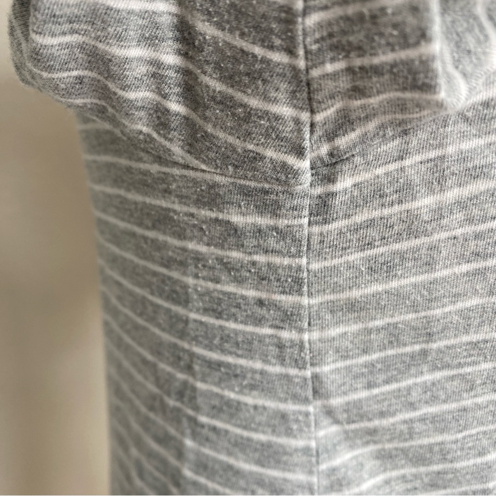 Banana Republic Women's Gray White Stripe Tie Front T-Shirt Size Small Casual - Picture 9 of 14